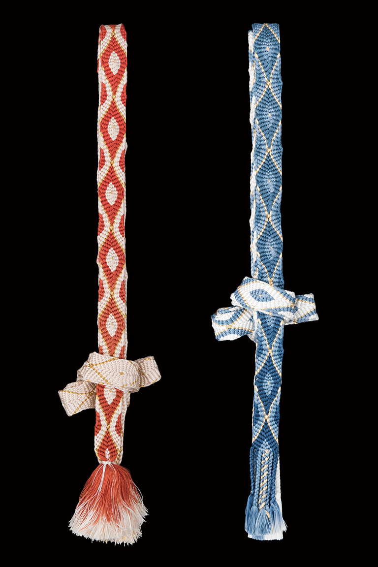 平田美穂 唐組 Hirata Miho (Braided silk cord with a linked diamond pattern)