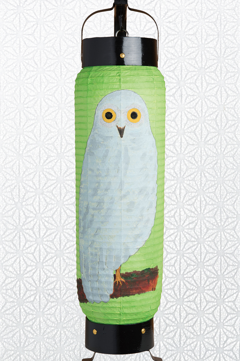 弓張提灯（ふくろう）
Paper lantern (yumihari type) with an owl