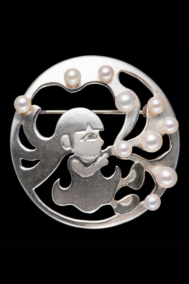 銀製ブローチ「夏の思ひで」